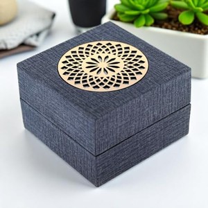 Caja de Joyería de Madera de Mango Hecha a Mano con Pirograbado, Venta al Por Mayor |   Almacenamiento de Diseño Celestial - Product Image 3