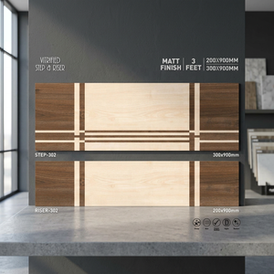 Vistaar Matt - Baldosas de Porcelana Antideslizantes para Escalones, 900x300mm, 900x200mm, Ladrillo Moderno de 20mm, Escaleras Comerciales para Exteriores - Product Image 5
