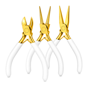 Ensemble de pinces pour la fabrication de bijoux, pinces à bec effilé, pinces à bec rond, coupe-fils pour la réparation de bijoux, le wrapping de fils, la fabrication de perles et les travaux manuels - Product Image 1