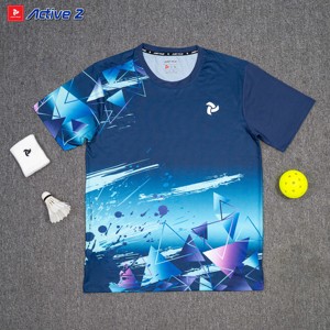 T-shirt de sport unisexe personnalisé ACTIVE II pour le badminton, léger, à séchage rapide, extensible, respirant, 100% polyester, OEM ODM - Product Image 4