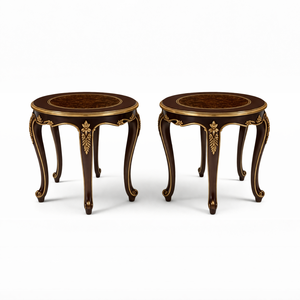 Juego de Muebles de Salón de Madera con Acabado Cerezo Victoriano, Sofá de Lujo Marrón Personalizado, Juego de Salón Antiguo Tallado a Mano, Dallas - Product Image 2