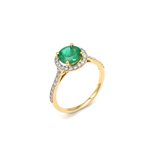 แหวนทองคำขาว 18K ประดับเพชรและมรกตธรรมชาติจาก Chordia Jewels แหวนแต่งงาน ส่งเร็ว สินค้าขายดี - Product Image 4
