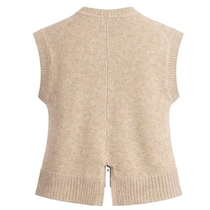 Knitwear Manufacturer Custom Spring New <b>Round</b> Neck Elegant Casual Female <b>Brushed</b> Knitted Cardigan Sweater for Women - Product Image 4