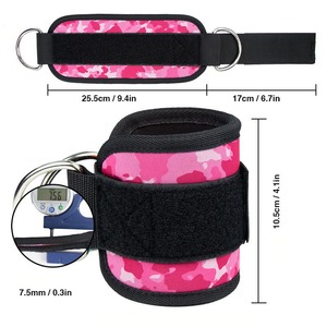 Sangles de cheville lestées réglables avec anneau métallique pour l'entraînement physique des adultes, en nylon durable, motif camouflage - Product Image 5