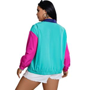Vestes bomber multicolores à fermeture éclair de style nouveau, vente en gros de vestes d'hiver tendance pour femmes, streetwear, vestes sur mesure - Product Image 3