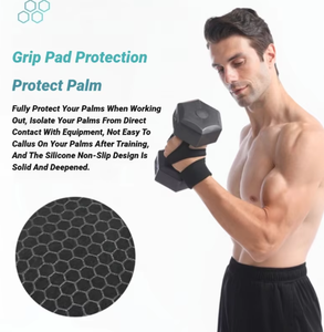 Half Finger Training Sport Gloves For Men Women Workout Fitness Body Building Weightlifting Gym Hand Wrist Protector <b>Dumbbells</b> - Product Image 5