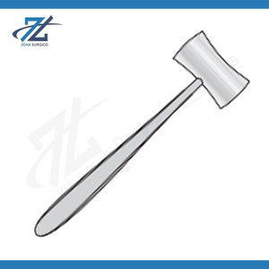 Marteau à Toffee en Acier Inoxydable Manuel, à une face lisse et une face dentelée, 190 mm de long, 280 g, Instrument Chirurgical Certifié CE, Fabricant - Product Image 2