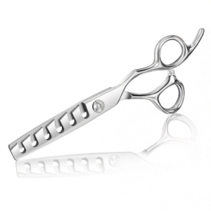 Ciseaux de coiffure professionnels Harbor Industry Silver Wolf Tooth en acier japonais, outil de coiffure professionnel pour salon de coiffure - Product Image 1
