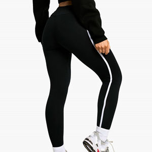 Leggings Deportivos Personalizados con Efecto Levanta Glúteos, Cintura Media, Color Sólido, Transpirables, que Absorben el Sudor, para Gimnasio y Entrenamiento, para Mujer - Product Image 5