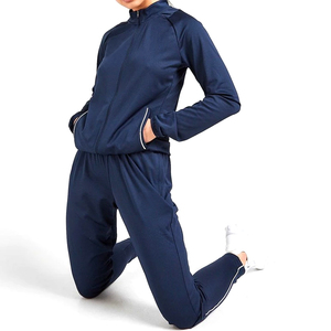 Conjunto Deportivo para Mujer, Sudadera con Capucha y Pantalones de Felpa Gruesa de Algodón, con Cierre, Personalizable con Logotipo, para Correr - Product Image 1