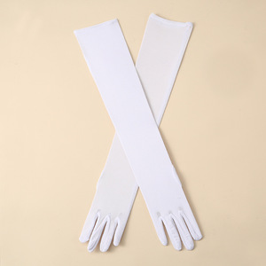 Gants longs fins en dentelle élastique translucide pour femmes, parfaits pour l'opéra, Halloween, les dîners et les soirées - Vente en gros - Product Image 5