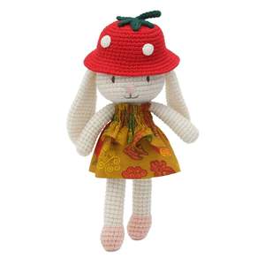 Valerie - Peluche lapin en laine crochetée à la main - Jouet doux pour filles - 15-30 cm - Collection limitée - Qualité d'exportation Indonésie - Cadeau pour enfants - Product Image 3