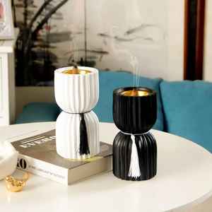 Brûleur d'encens Bakhoor en résine tendance avec pompon pour la maison, le bureau, le Ramadan, l'Aïd, cadeau festif, finition polie, élégant, Mabkhara arabe - Product Image 6