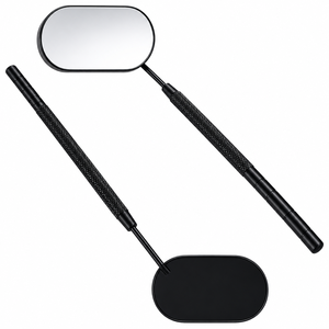 Lash <b>Mirror</b> Large Makeup <b>Mirror</b> for Eyelash Extensions Detachable Stainless Steel <b>Square</b> Round Lash Extension Pink - Product Image 3