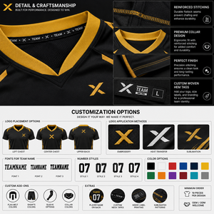 Tenues de football américain personnalisées par sublimation, ensemble maillot et short d'équipe, vêtements de sport performants à séchage rapide pour tous les âges - Product Image 4