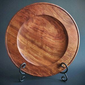 Assiettes de service, vaisselle de style indien faite à la main, assiettes à collation, assiettes en bois - Product Image 4