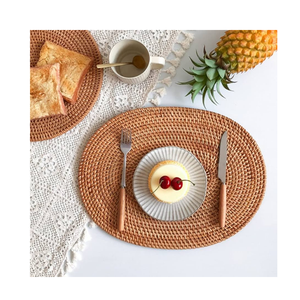 Natural <b>Rattan</b> Placemat Handmade Bulk Order Sustainable <b>Table</b> Decor Competitive Price - Product Image 6