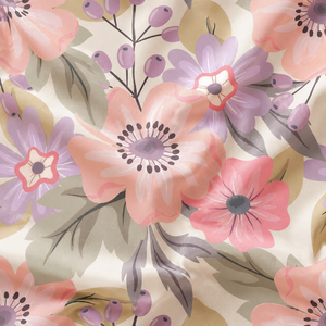 Rose Sauvage Muslin Maison de Rose Pure Muslin Fioritura Rose Digital Muslin Vintage Botanica Pure Muslin Atelier Rose Imprimé - Product Image 3