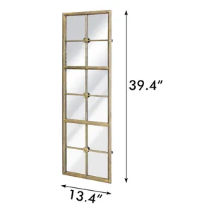 Modern Gold Framed <b>Wall</b> <b>Mirror</b> <b>Rectangle</b> Glass Decorative Accent for Entryway Home Decor - Product Image 2