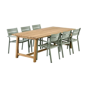 Table de repas d'extérieur pliable en teck massif, carrée, imperméable, écologique et durable pour 4 personnes - Product Image 2