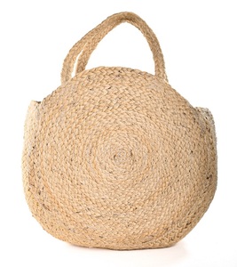 Jute Bohemian <b>Handbag</b> Women's <b>Summer</b> Beach Travel Bag Solid Pattern Open Closure Eco-Friendly 2-2.9L Capacity Shoulder Strap - Product Image 1