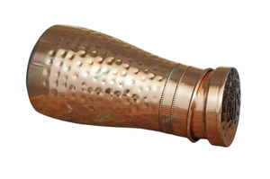 Bouteille en cuivre, métal naturel pur, vaisselle ayurvédique pour la santé, écologique, réutilisable, anti-fuite, pour le stockage de l'eau propre - Product Image 6