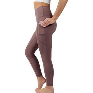 Leggings respirants pour femmes, taille mi-haute, coupe ajustée, couleur unie, couleur personnalisable, extensibles, poids du tissu 180g - Product Image 3