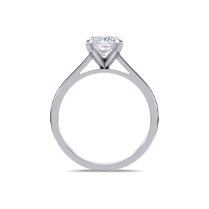 IGI Certified 1ct Princess Cut Lab Grown Diamond <b>Solitaire</b> Engagement <b>Ring</b> in Solid 925 Sterling <b>Silver</b> - Product Image 4