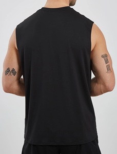 Débardeurs de sport pour hommes personnalisés de haute qualité, respirants, en polyester uni, pour la gym, la course et l'entraînement – Vente en gros - Product Image 4