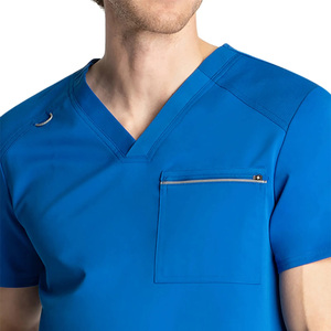 Blouse de travail unisexe personnalisable pour le secteur de la santé, tenue professionnelle médicale avec détection d'aiguilles et thermocollage sans couture pour médecins - Product Image 6
