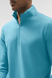 Wholesale Men's Long Sleeve Half Zip Sports T <b>Shirt</b> Breathable Running Fitness Activewear - Product Image 6