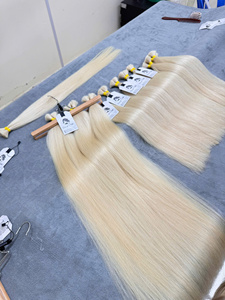 ผมต่อเวียดนามแท้ 100% เกรด 12A คุณภาพสูง แบบตรง # ผู้จำหน่ายผมแท้ 100% สี 613 แบบไม่ผ่านการแปรรูป - Product Image 1