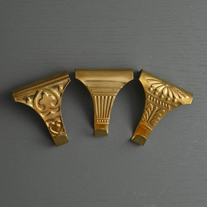 Crochets muraux anti-rouille robustes pour manteaux, porte-manteau décoratif antique en laiton doré brillant poli - Product Image 2