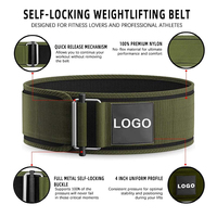 Ceinture de musculation réglable autobloquante Gym Well Sport, ceinture de soutien lombaire en nylon, ceinture d'entraînement pour la musculation, unisexe