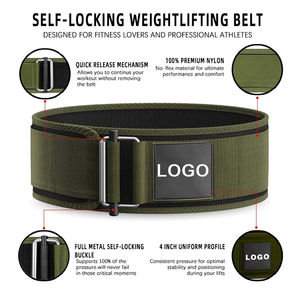 Cinturón de levantamiento de pesas ajustable con cierre automático Gym Well Sport, cinturón de soporte lumbar de nailon, cinturón de entrenamiento para gimnasio, unisex. - Product Image 2