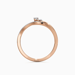 Bague de luxe en or 10K 14K 18K et argent 925 935, avec diamants de laboratoire de formes variées, motif feuille de vigne inspiré de la nature, bijoux personnalisés - Product Image 4