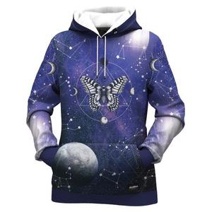 Sudadera con Capucha para Hombre, Estampado de Galaxia Cósmica, Sublimación, Poliéster Tejido, Estilo Otoñal - Product Image 5