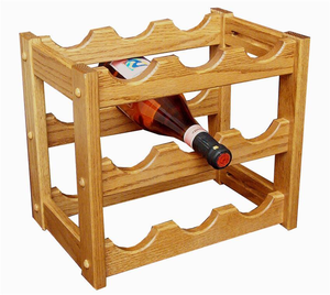 Soporte de pared decorativo premium para botellas de vino de madera con colgador de copas y soporte para botellas de vino - Product Image 5