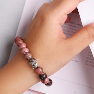 High Quality Rhodonite <b>Beads</b> Buddha <b>Bracelet</b> Romantic Gift Fashion Charm Jewelry for <b>Men</b> Women Energy Meditation - Product Image 5