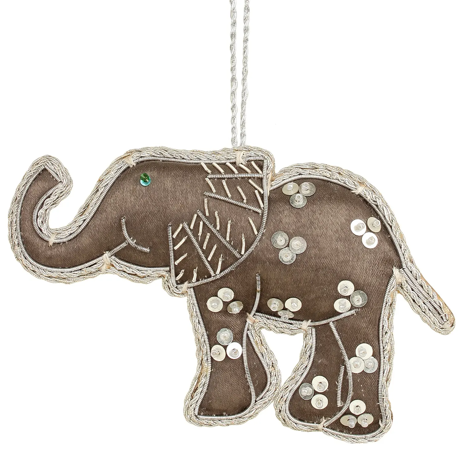 Handmade Handcrafted Embroidered Beaded Velvet satin Christmas Decorations Ornament Santa Socks Giraffe Elephant Customized