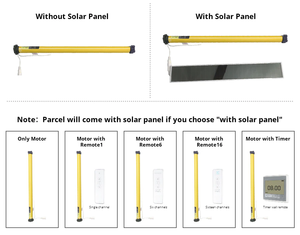 Motor Eléctrico Recargable Zemismart para <span class=keywords><strong>Persiana</strong></span> Enrollable de 38 mm, Diseño Vertical con Panel Solar, Control Remoto RF, Ventana Metálica - Product Image 6