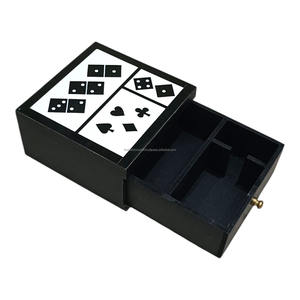 Jeu de dominos de luxe en résine fait main avec jeu de cartes et dés, pièces de jeu durables avec tiroir - Product Image 3