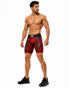 Custom Men <b>Compression</b> Shorts Quick Dry Stretch Gym Running Training Sports Tights Fitness Wear OEM Private Label Wholesale - Product Image 4