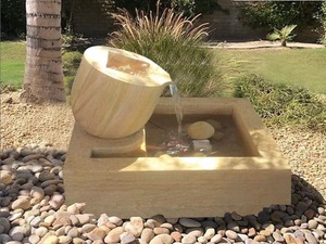 Urna de Piedra para Jardín, Macetero con Fuente de Agua, Diseño Tradicional, Resistente al Agua, 220V, Garantía de por Vida, Decoración para Exteriores - Product Image 1