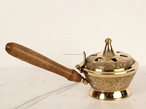 Brûleur d'encens en laiton Dhuna Loban, écologique, fait main, style bouddhiste, d'inspiration tibétaine, aromatique, pour la décoration de la maison - Product Image 3