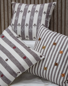 Embroidered Floral Striped 100% Pure Linen Cushion Cover Decorative <b>Throw</b> Pillow Cover Home Sofa Cushion Wholesale Manufacturer - Product Image 6