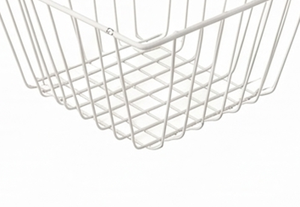 Premium White Metal <b>Wire</b> Storage <b>Basket</b> Rectangle Simple Design <b>Hanging</b> Multi-Purpose Neatening Organizer - Product Image 4