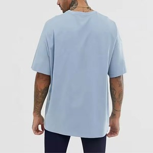 Camiseta Oversize de Punto para Hombre, 220 GSM, Mezcla de Algodón Orgánico y Poliéster, Color Sólido, Unisex, Ropa Urbana Premium, Logotipo Personalizado OEM - Product Image 3
