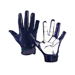 Guantes de fútbol de dedo completo, negros con palma blanca, antideslizantes, de material PU, unisex, para uso en exteriores, con cierre de velcro, para todas las estaciones. - Product Image 2