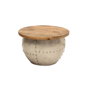 Industrial Luxury Handmade Marble Coffee <b>Table</b> with Black <b>Iron</b> Base Unique Design for Modern Home Decoration - Product Image 3